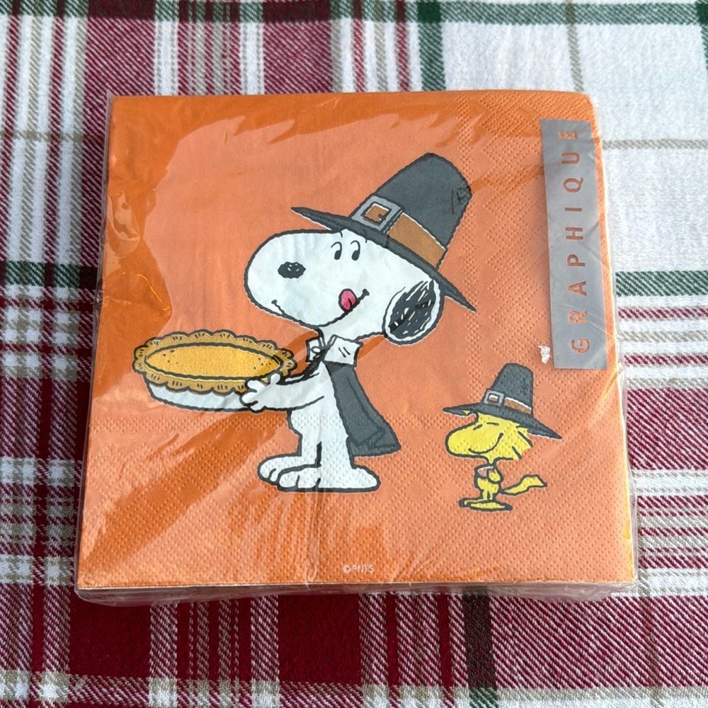 Snoopy Pilgrim napkins.  New 
New with tags.